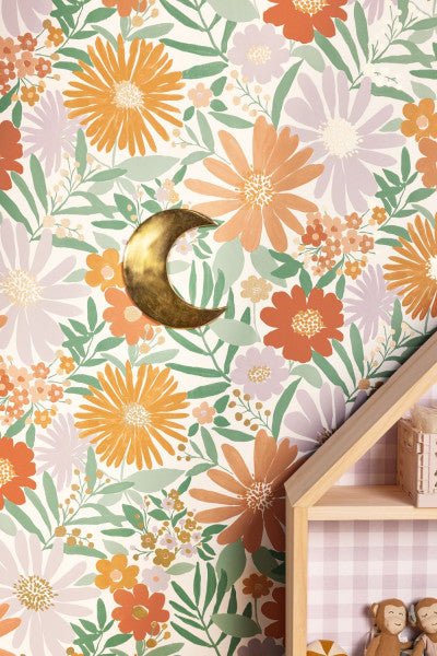 Marguerite Room Wallpaper - Green