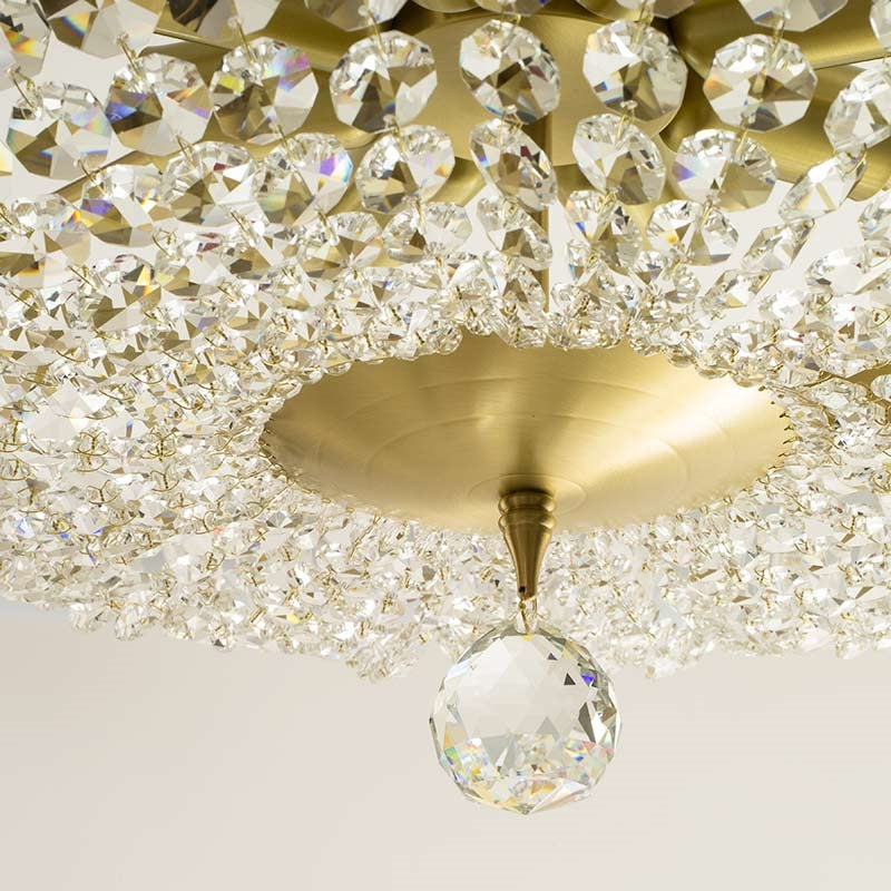 Brass palfond with crystals details