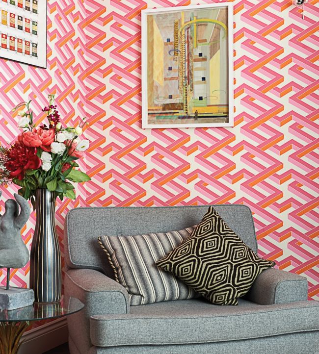 Luxor Wallpaper - Pink - Cole & Son