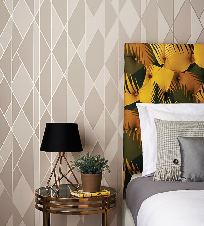 Oblique Room Wallpaper - Gray