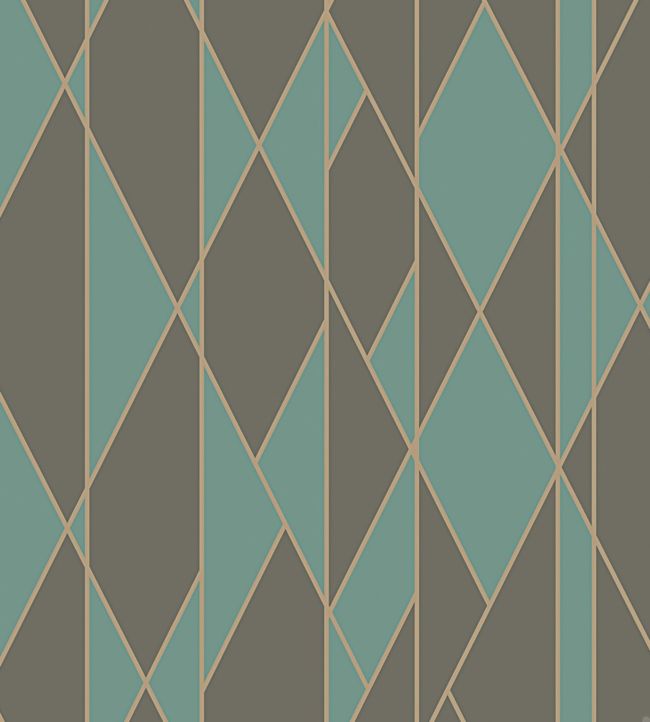 Oblique Wallpaper - Teal  - Cole & Son