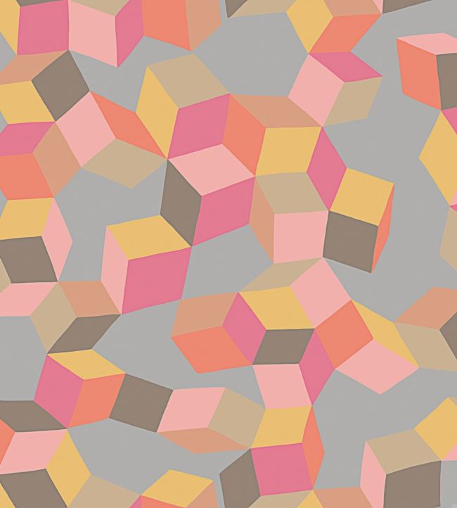 Puzzle Wallpaper - Pink  - Cole & Son