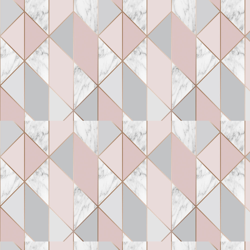 Marble Geo Wallpaper - Pink
