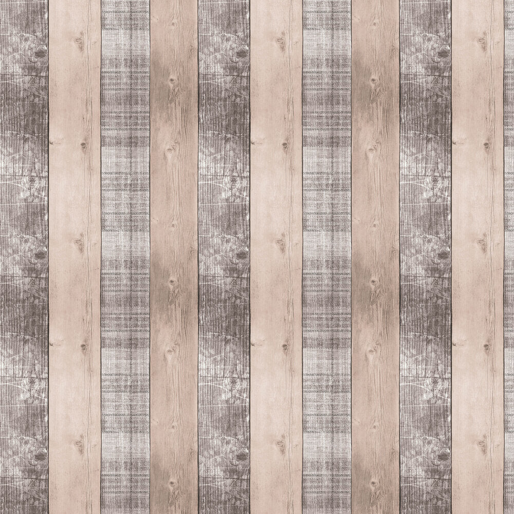 Country Plank Wallpaper - Pink