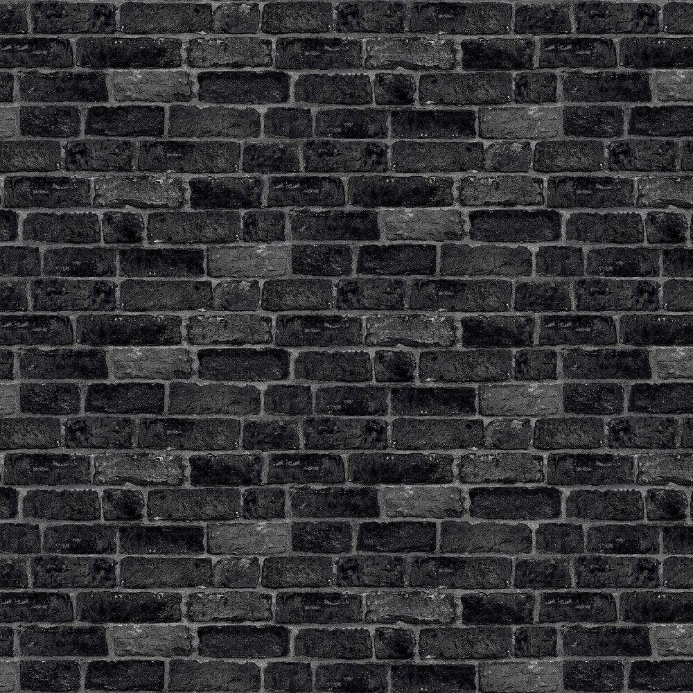 House Brick Wallpaper - Black