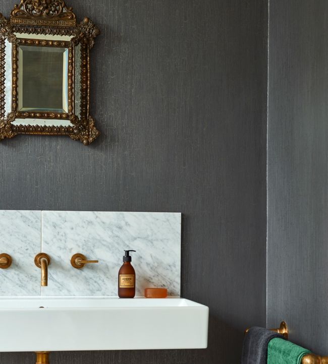 Crackle Wallpaper - Black - Cole & Son