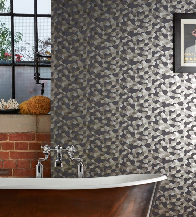 Ingot Wallpaper - Black - Cole & Son