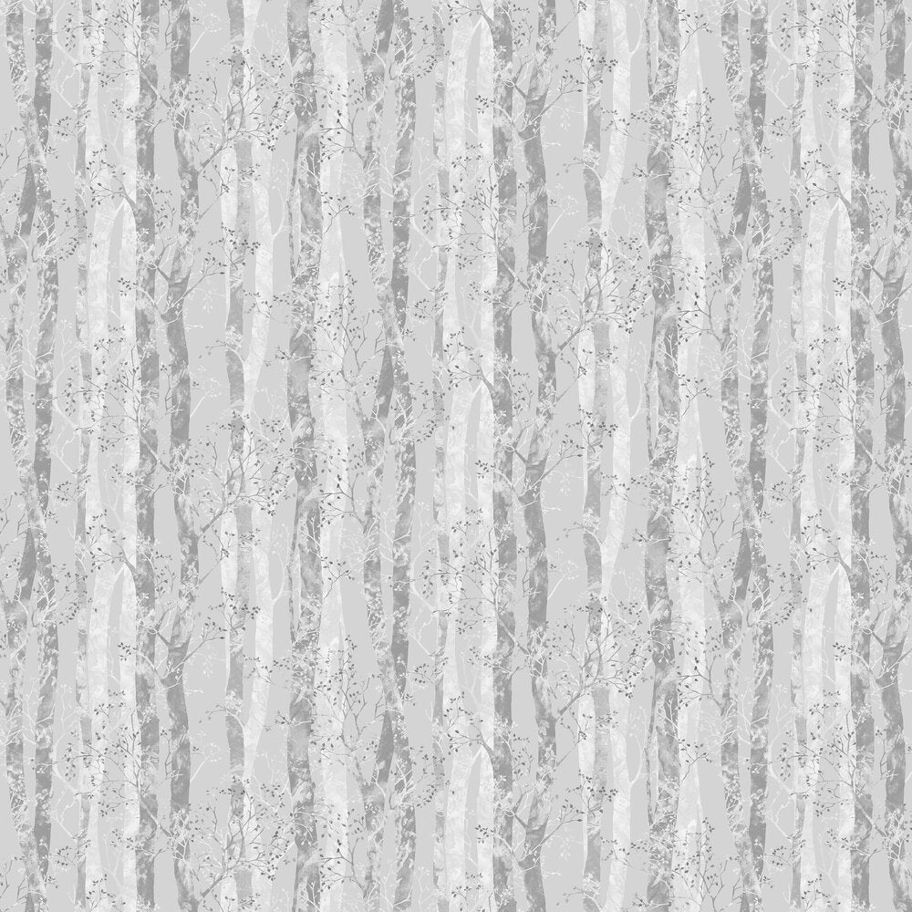 Dappled trees Wallpaper - Silver