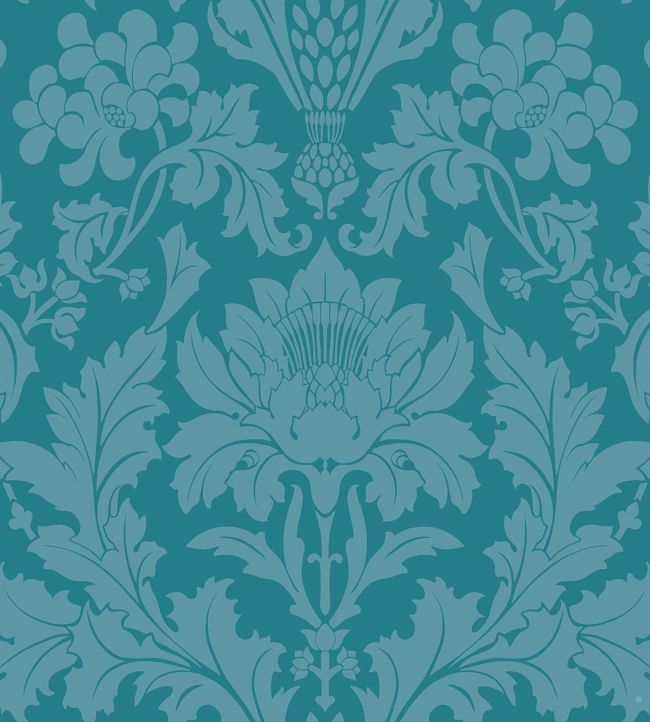 Fonteyn Wallpaper - Teal - Cole & Son