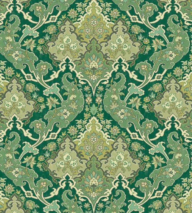 Pushkin Wallpaper - Green  - Cole & Son