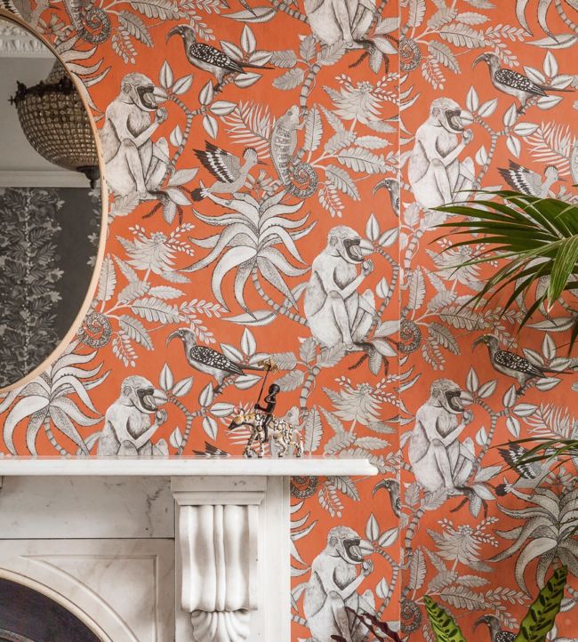 Savuti Wallpaper - Orange - Cole & Son