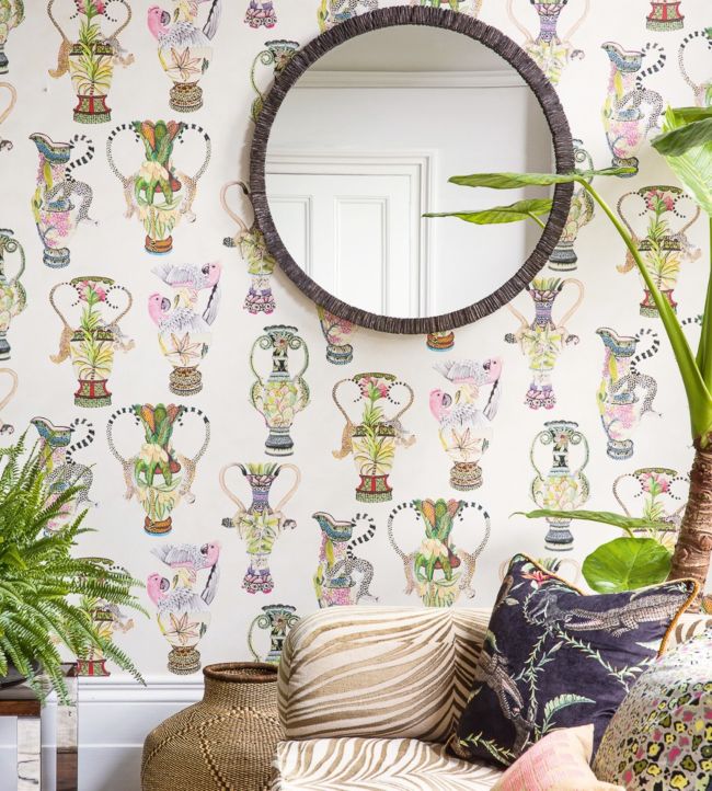 Khulu Vases Wallpaper - Green - Cole & Son