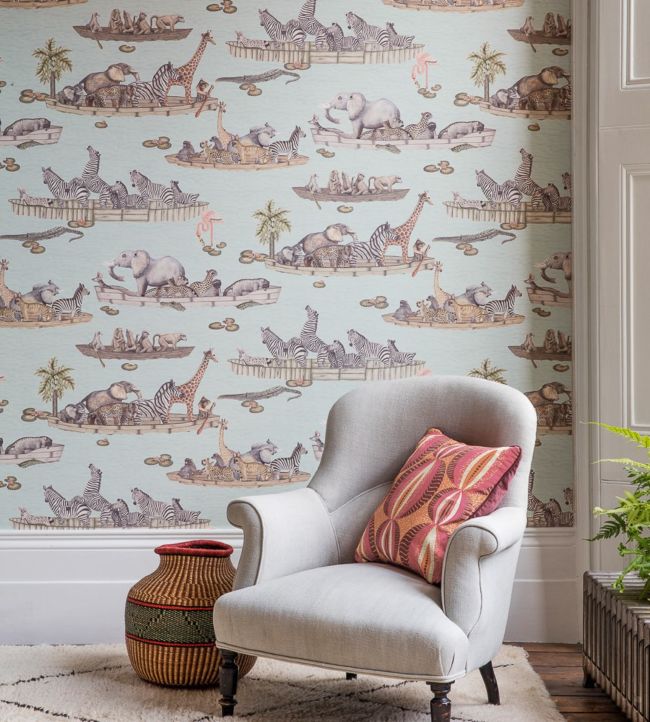 Zambezi Wallpaper - Teal - Cole & Son