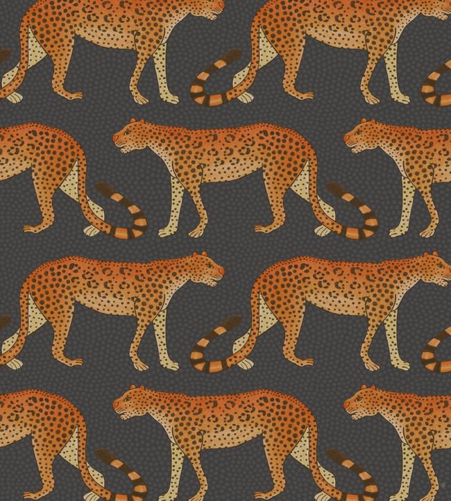 Leopard Walk Wallpaper - Sand