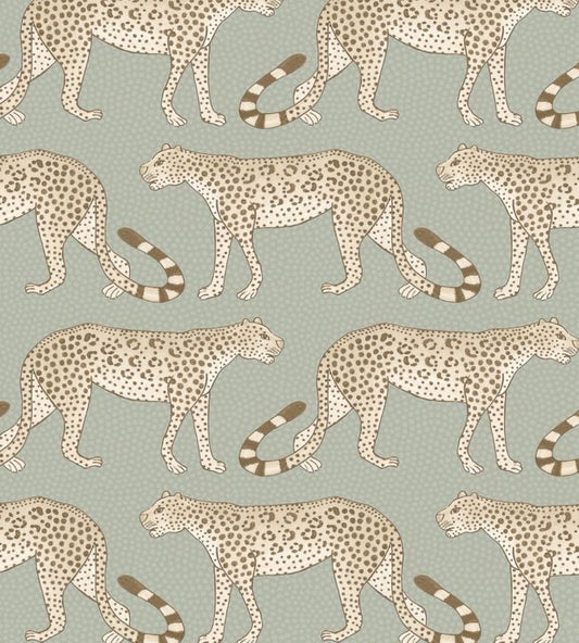 Leopard Walk Wallpaper - Gray - Cole & Son
