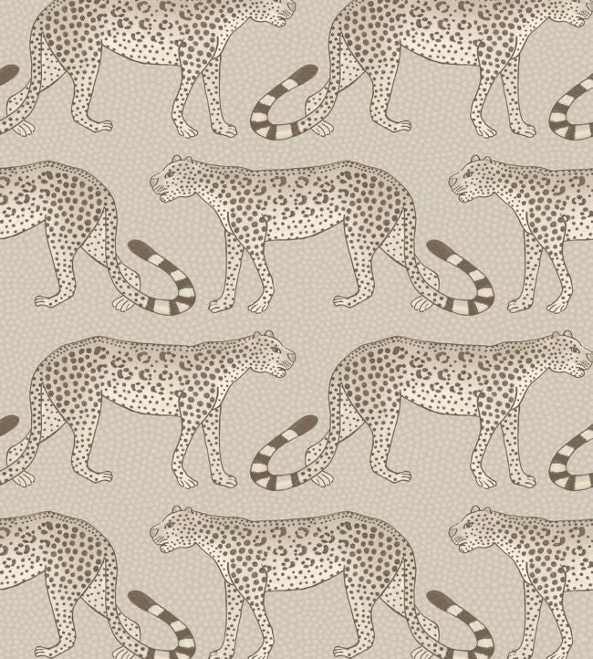Leopard Walk Wallpaper - White - Cole & Son