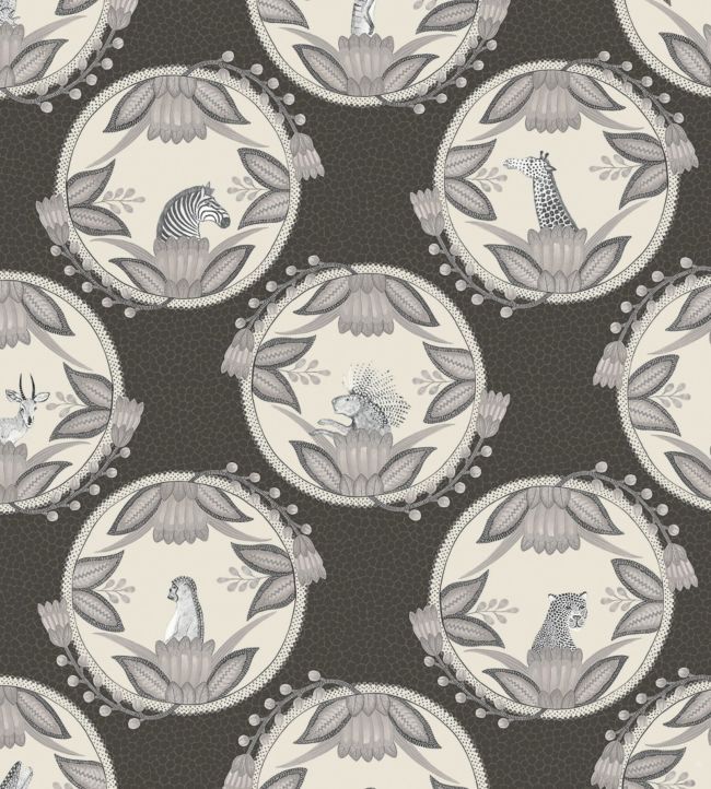 Ardmore Cameos Wallpaper - Gray