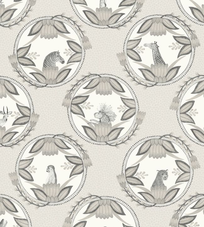 Ardmore Cameos Wallpaper - Gray - Cole & Son