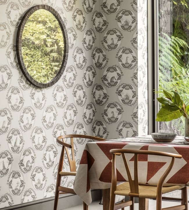 Ardmore Cameos Wallpaper - Gray - Cole & Son