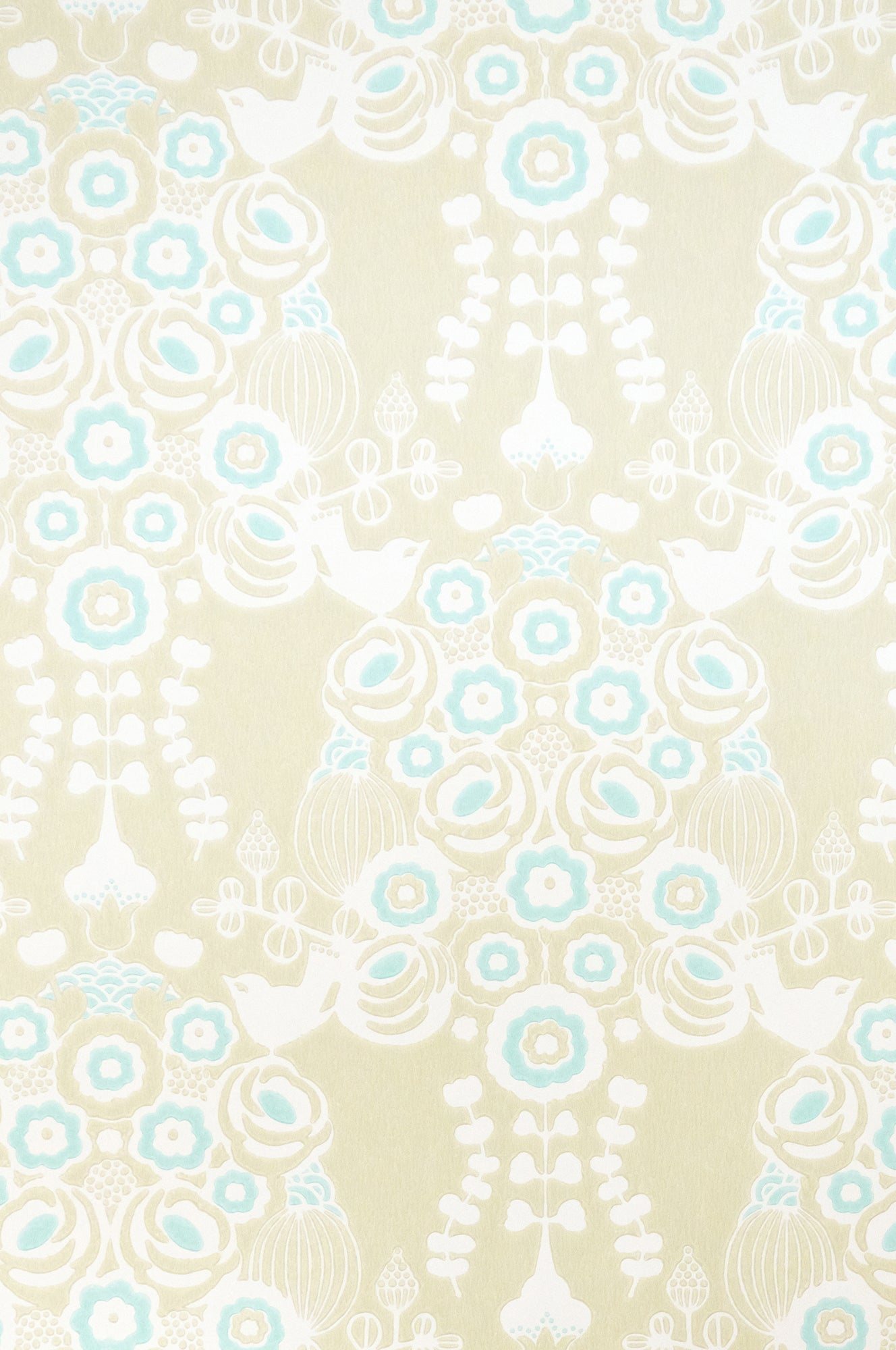 Estelle Khaki Wallpaper - Majvillan