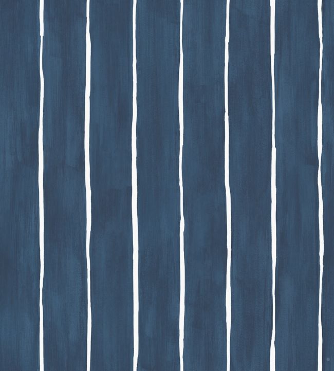 Marquee Stripe Wallpaper - Blue  - Cole & Son