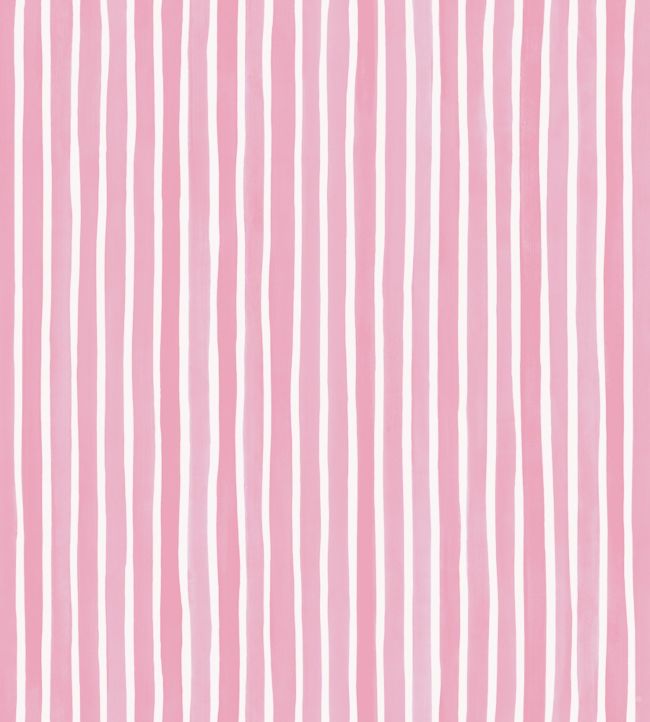 Croquet Stripe Wallpaper - Pink - Cole & Son