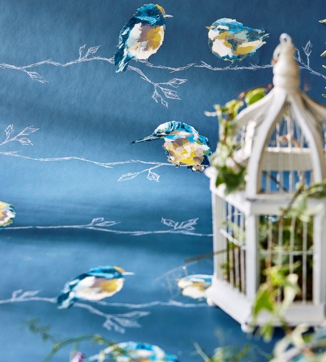 Persico Room Wallpaper - Blue