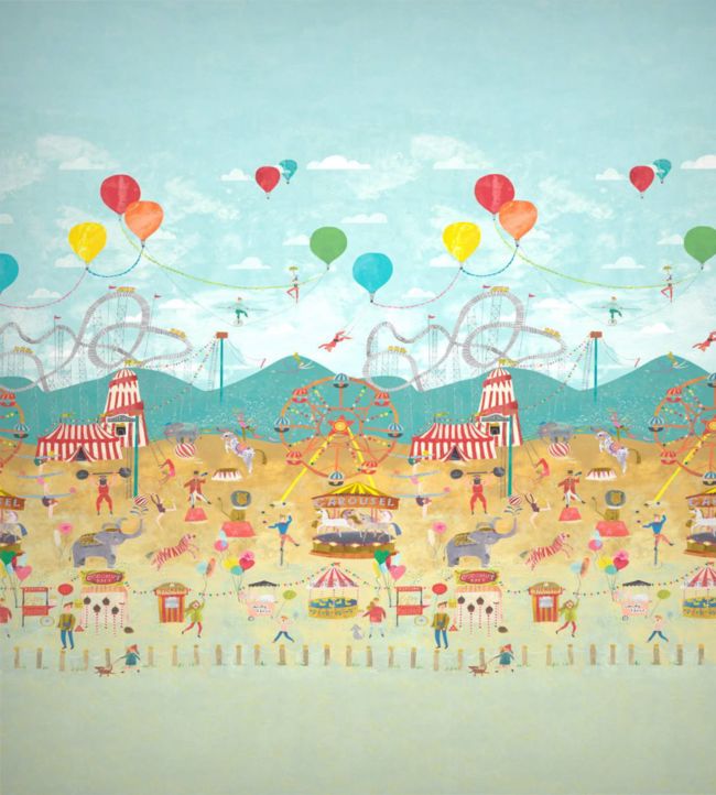 Lifes a Circus Wallpaper - Multicolor