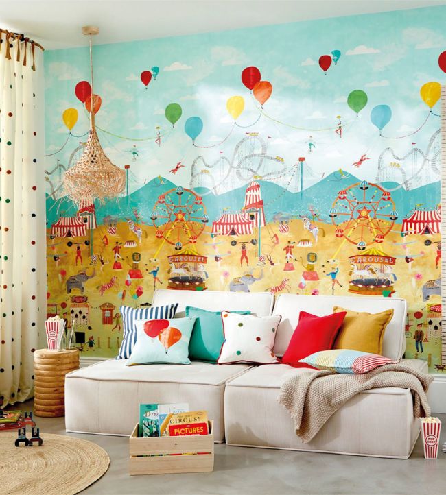 Lifes a Circus Room Wallpaper - Multicolor
