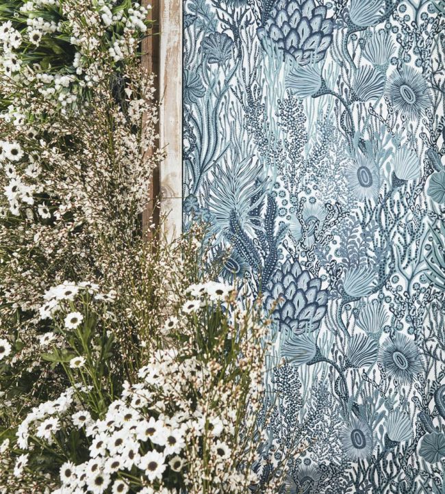 Acropora Room Wallpaper - Blue