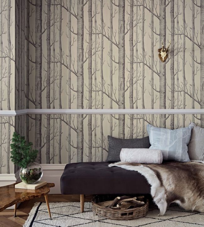 Woods Room Wallpaper - Gray
