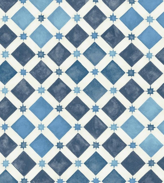 Zellige Wallpaper - Blue  - Cole & Son