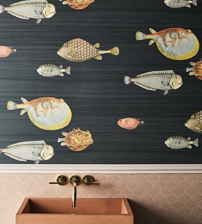 Acquario Room Wallpaper - Black