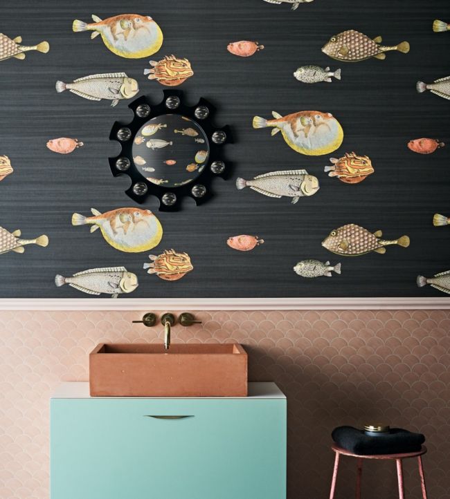Acquario Room Wallpaper - Black