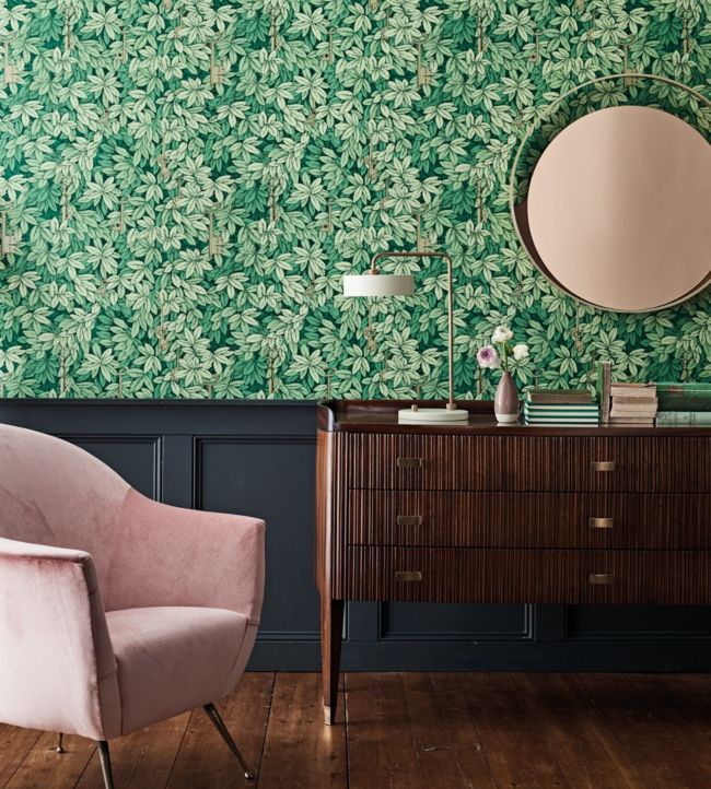Chiavi Segrete Room Wallpaper - Green
