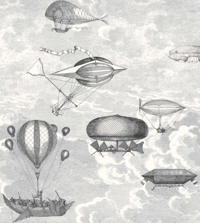 Macchine Volanti Wallpaper - Gray - Cole & Son