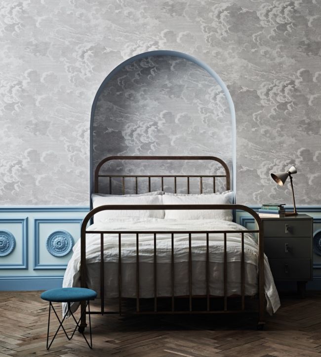 Nuvolette Room Wallpaper - Gray