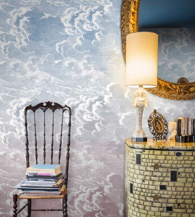 Nuvole Al Tramonto Room Wallpaper - Blue