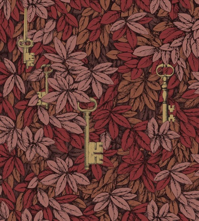 Chiavi Segrete Wallpaper - Red - Cole & Son