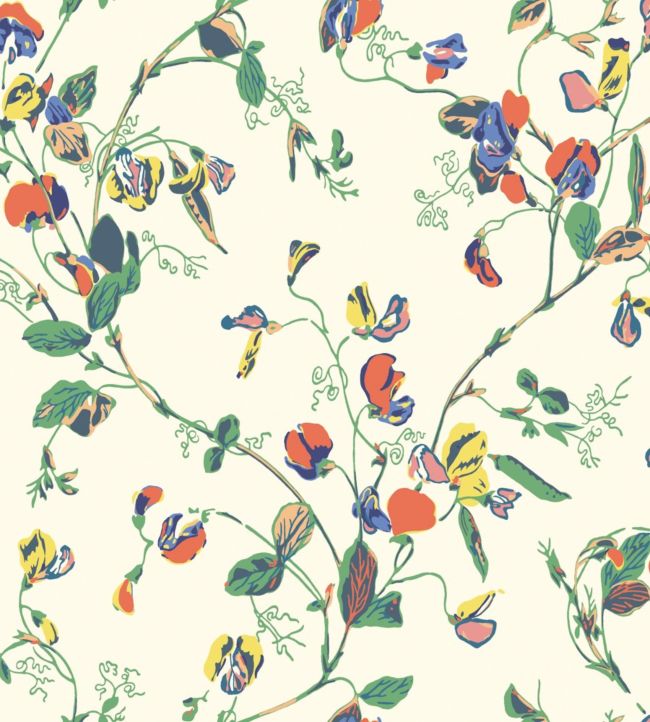 Sweet Pea Wallpaper - Multicolor 