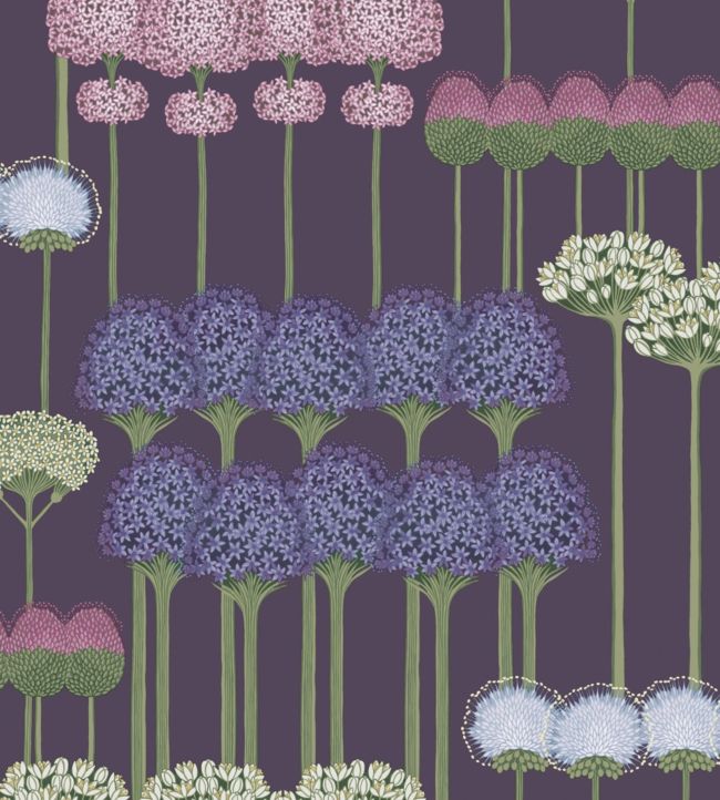 Allium Wallpaper - Blue - Cole & Son