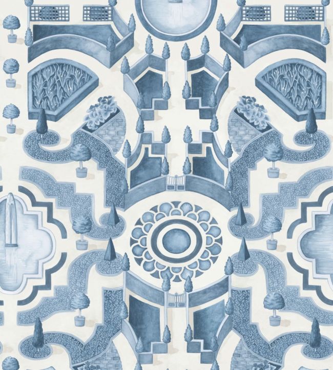 Topiary Wallpaper - Blue - Cole & Son