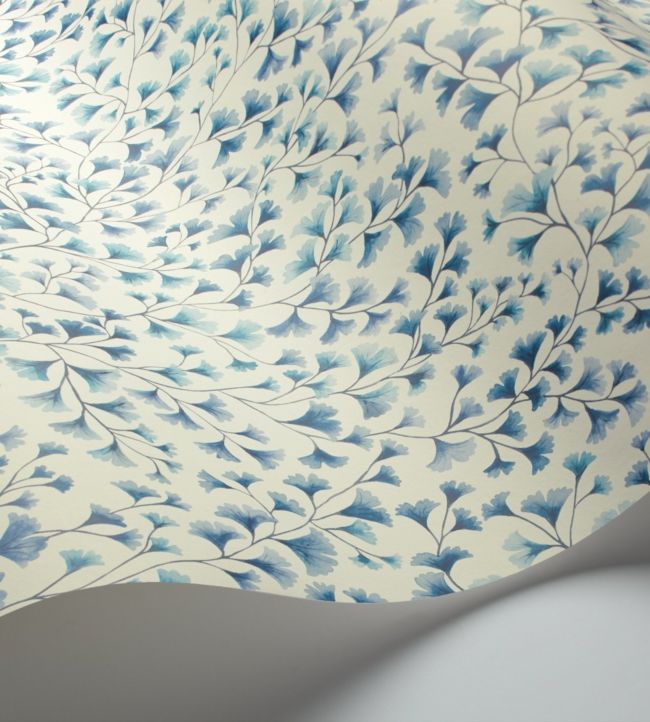 Maidenhair Room Wallpaper - Blue