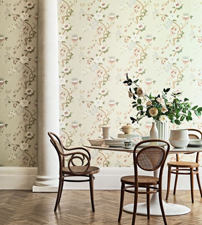 Camellia Room Wallpaper - Multicolor