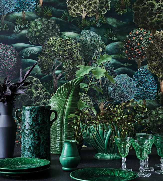 Forest Room Wallpaper - Green