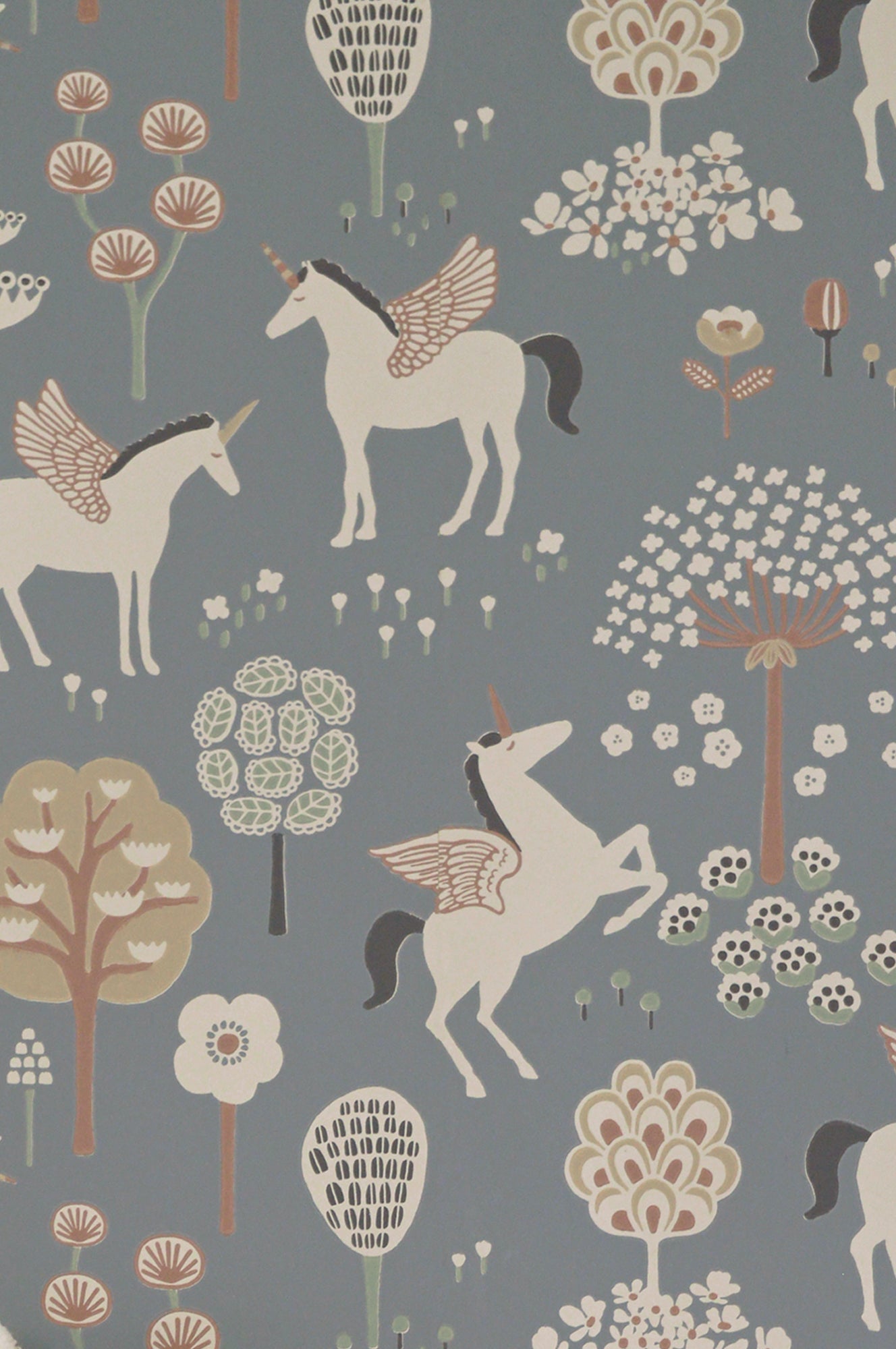 True Unicorns Evening Blue Wallpaper - Majvillan