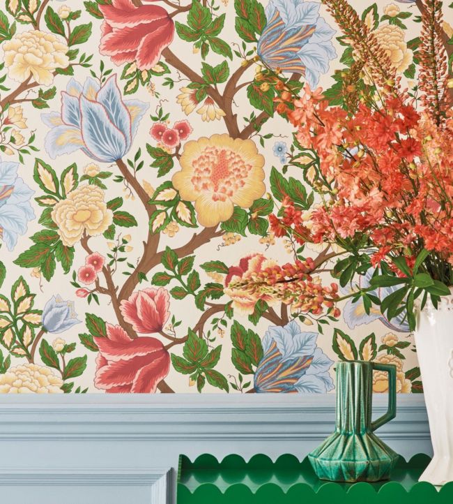 Midsummer Bloom Wallpaper - Green - Cole & Son