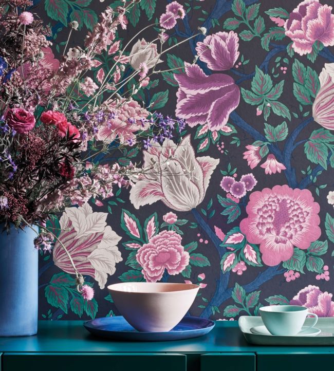 Midsummer Bloom Wallpaper - Purple - Cole & Son