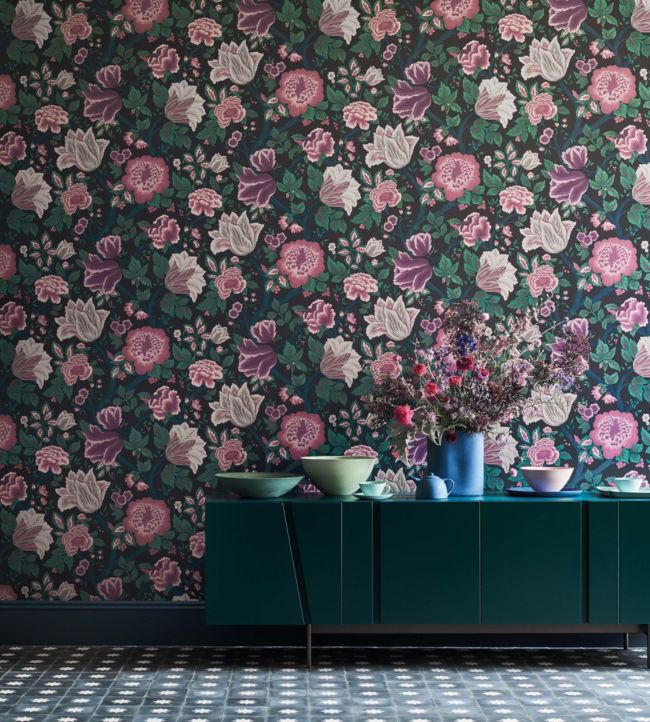 Midsummer Bloom Wallpaper - Purple - Cole & Son