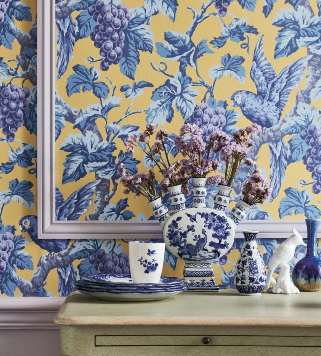 Woodvale Orchard Room Wallpaper - Blue